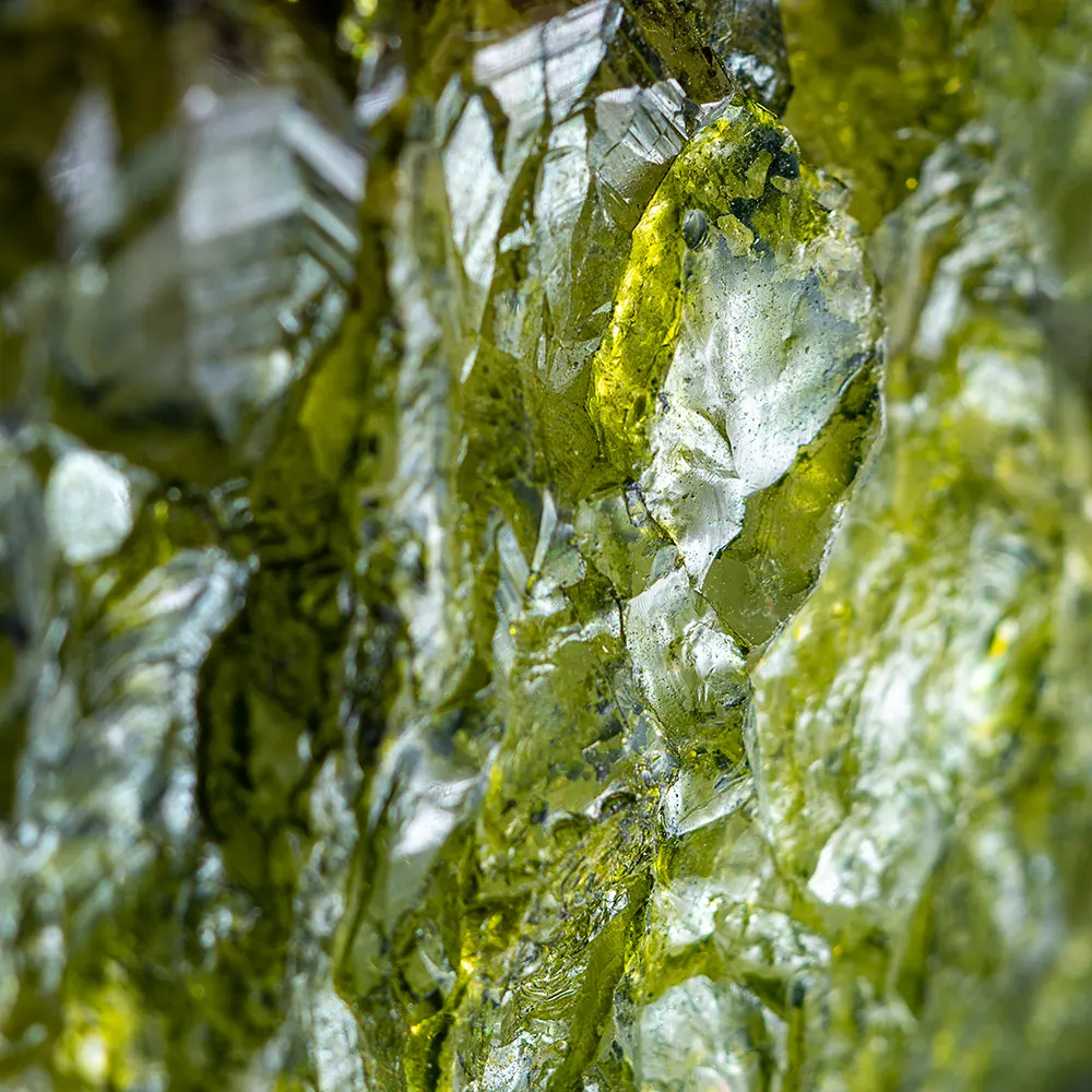 Moldavite Stone Closeup