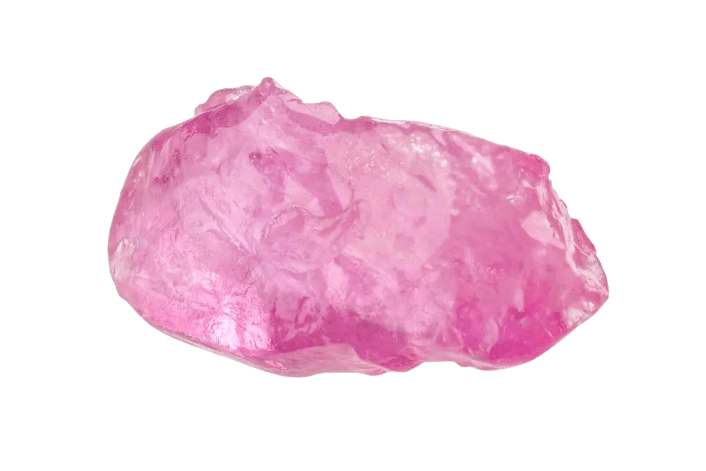 Uncut Pink sapphire crystal