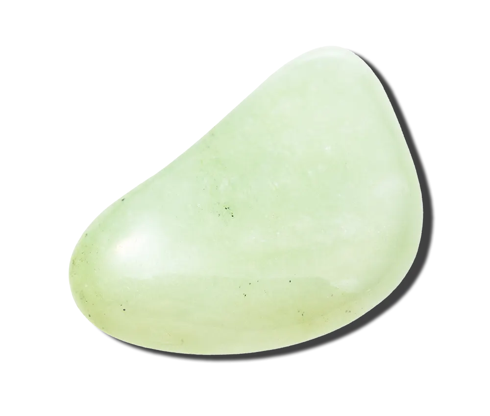 prehnite gem stone isolated on white 2021 08 27 13 36 38 utc
