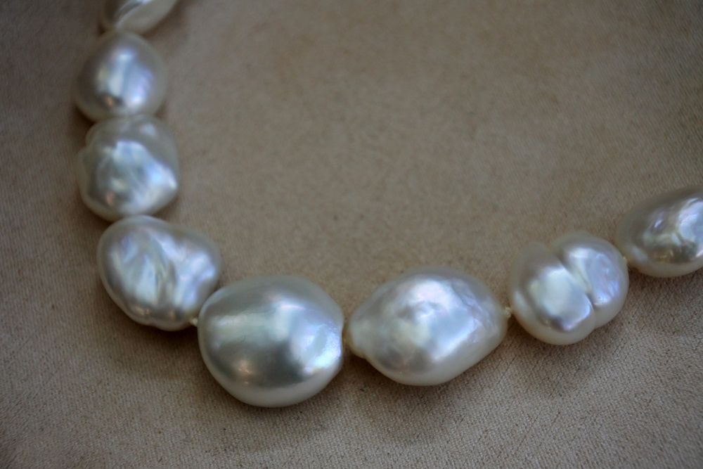 Close up of a laxuries Australian South Sea pearl