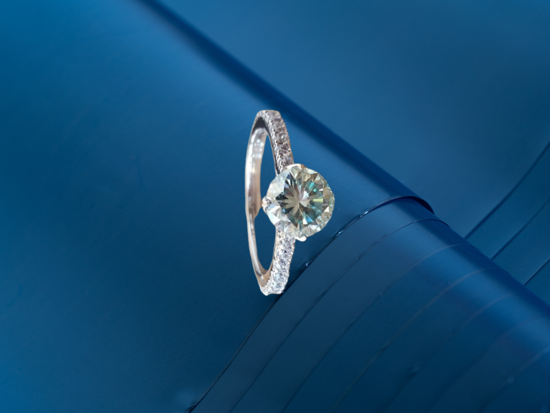 Synthetic Moissanite Ring