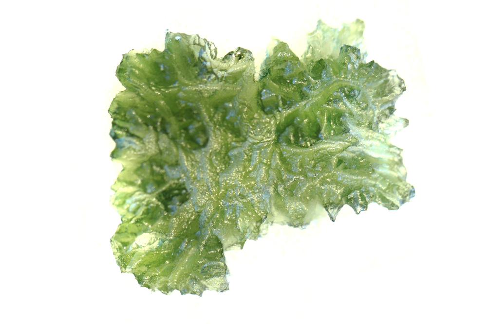 Green moldavite mineral