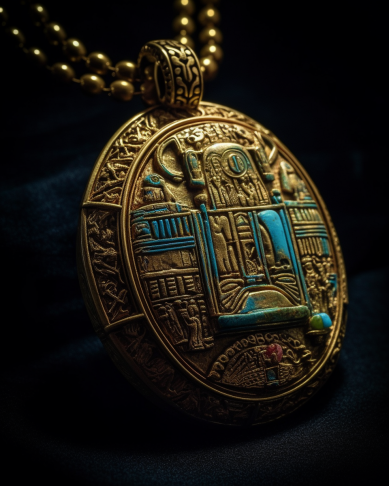 A beautifully captured photograph of an ancient Egyptian amulet