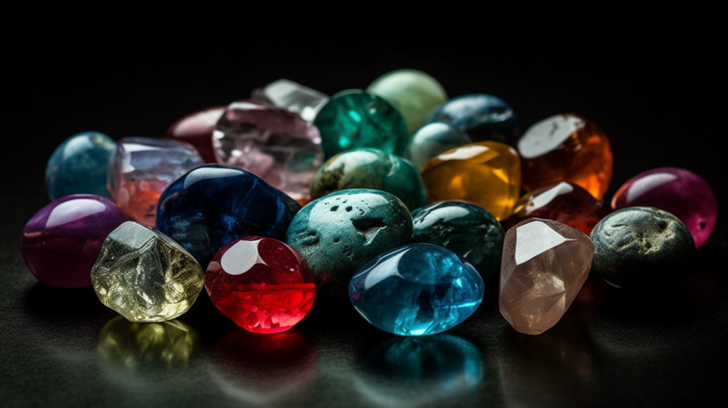 Birthstone collection an assortment of gemstones representing each month of the year