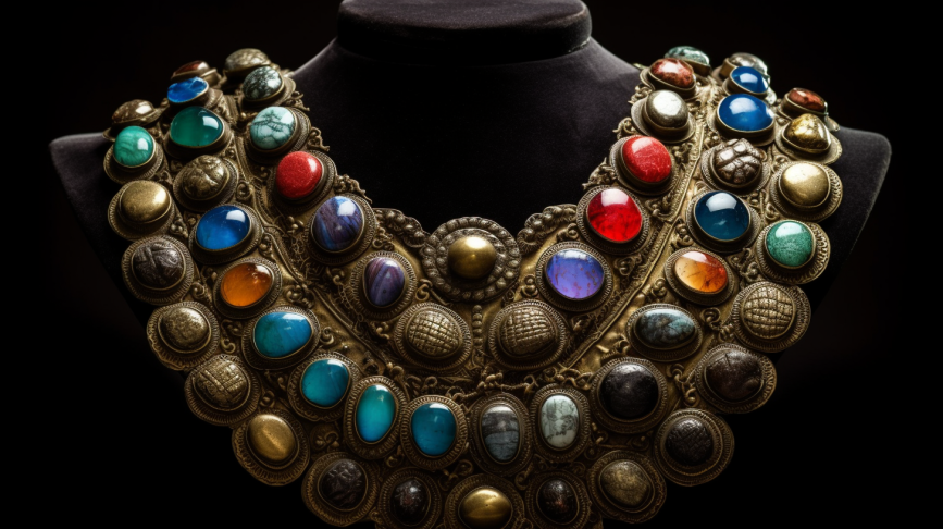 Breastplate of Aaron a replica of the ancient breastplate with twelve different gemstones