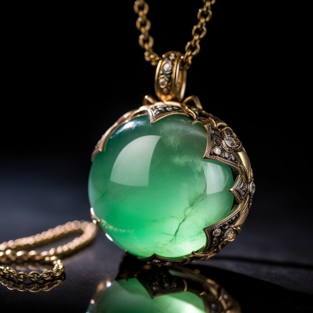 A charming piece of chrysoprase jewelry