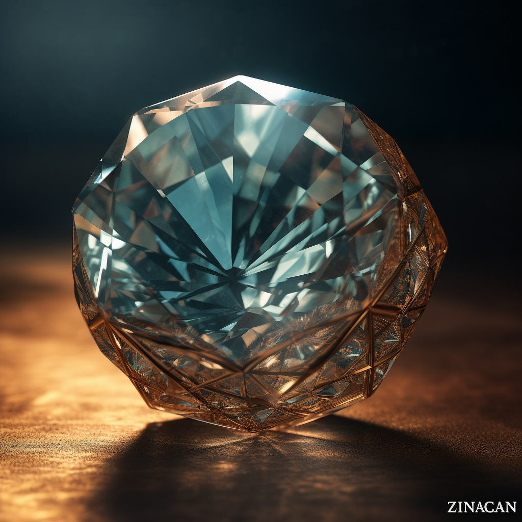 A magnified image of a Zircon gemstone