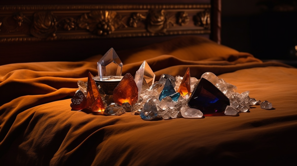 A collection of sleep promoting crystals