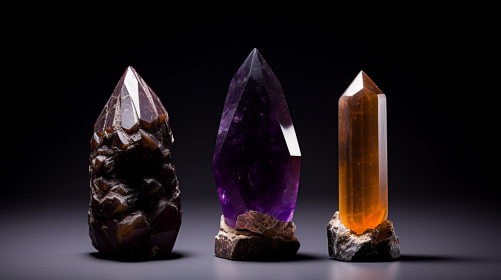 Best Crystals for Travel Safety Three predominant crystals Amethyst Black Tourmaline and Tiger Eye