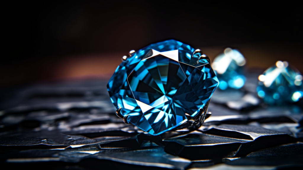 A stunning blue diamond