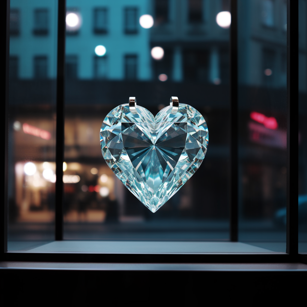 The Blue Heart Diamond exhibited in the National Gem Collection