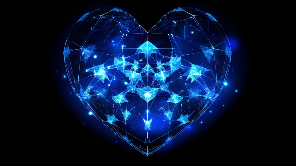The molecular structure of the Blue Heart Diamond